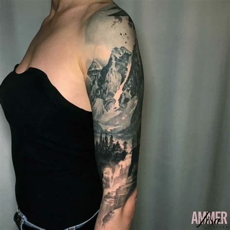 mountain tattoo sleeve|More.